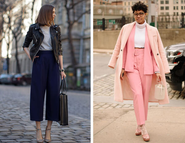 dois looks com peças atemporais mais formais